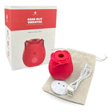 Erodit Siliconen luchtdruk vibrator Rood/Roze, usb oplaadbaar