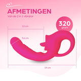 Erodit double sensation 2 in 1 vibrator. usb oplaadbaar