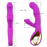 USB Oplaadbaar G-Spot Clitoris Vibrator Paars