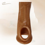 Realistische penis condoom sleeve met cockring