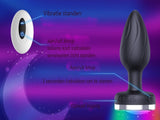 Erodit Lightning buttplug 10 vibratie en licht standen met afstandsbediening