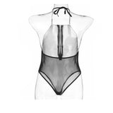 Sexy zwarte bodystocking Plus size maten S - 5XL