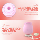 Erodit Siliconen Luchtdruk  Vibrator usb oplaadbaar