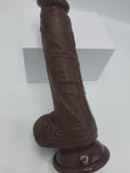 Erodit Brown Chocolate Dildo, 20 cm inclusief glijmiddel