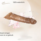 Realistische penis condoom sleeve met cockring