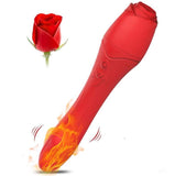 Erodit Roos massager staafvibrator met warmte-element, usb oplaadbaar
